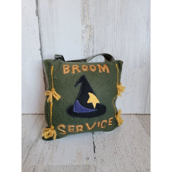 Plush mini broom service which home decor hanging Halloween unique - Picture 1 of 6